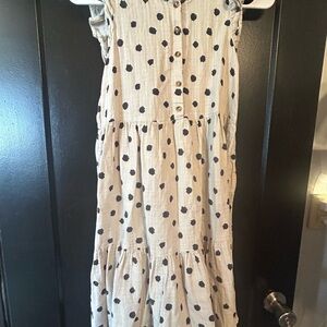 Cat & Jack Cream Dress with Black Dots